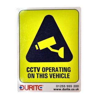 0-870-53 CCTV Operating On This Vehicle - Small Sign